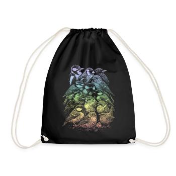 Garden bird - Drawstring Bag - black - Front