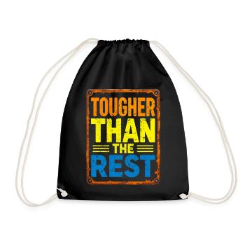 Tougher Than the Rest Typography - Drawstring Bag - black - Front