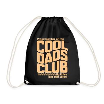 Cool Dads Club - Papa Vatertag Geschenk - Turnbeutel - Schwarz - Vorne