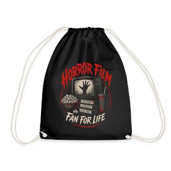 Horror Movie Fan For Life Vintage - Drawstring Bag - black - Front