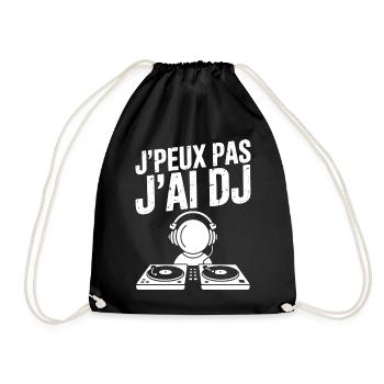 JE_PEUX_PAS_J-AI_DJ - Sac de sport léger - noir - Devant
