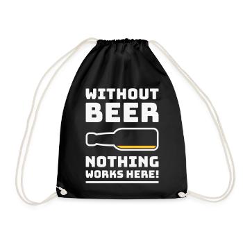 Sans bière, rien ne marche ici ! (BEVENT DU NÉGATIF 2C) - Sac de sport léger - noir - Devant