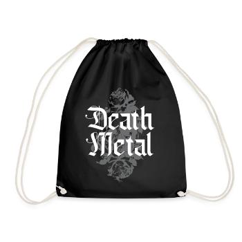Death Metal Roses Gothic T-Shirt - Turnbeutel - Schwarz - Vorne