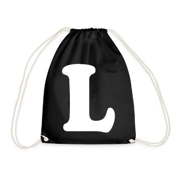 Imprimé grand style L | Point L | L Logo - Sac de sport léger - noir - Devant