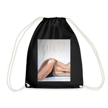 Impressionist Nude Lying Down - Drawstring Bag - black - Front