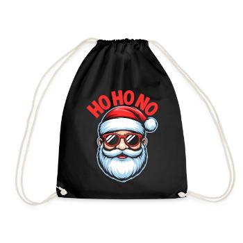 Ho Ho No Design - Drawstring Bag - black - Front