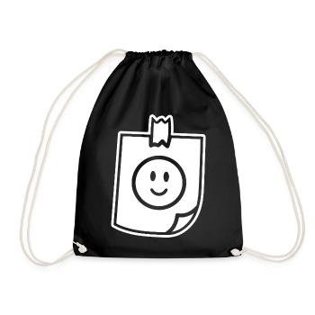 Happy note tape Good mood - Drawstring Bag - black - Front