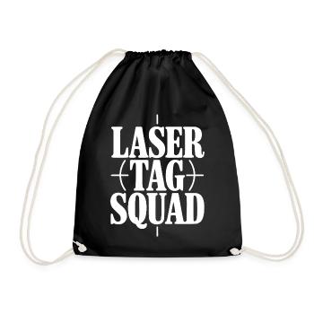 Laser-Tag-Team - Turnbeutel - Schwarz - Vorne