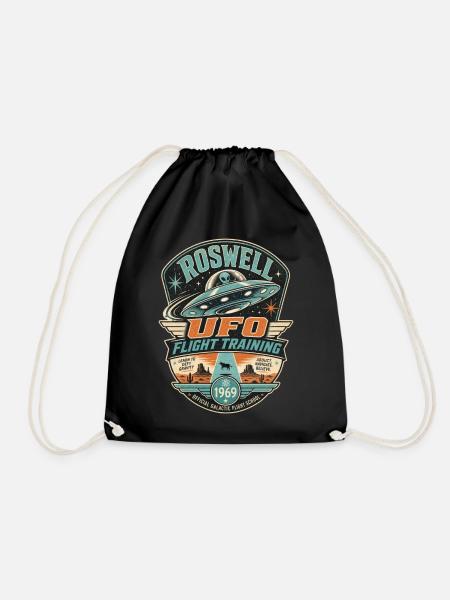 ROSWELL UFO FLIGHT TRAINING - Turnbeutel - Schwarz
