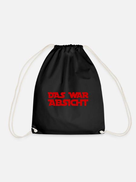 das war Absicht - Turnbeutel - Schwarz