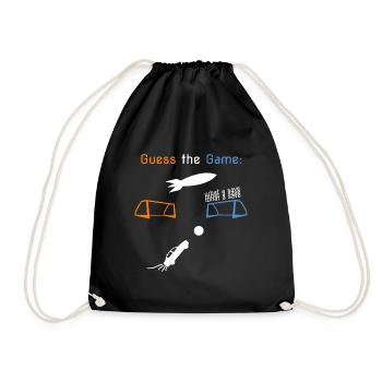 Guess the Game Rocket Gamer cadeau pour les geeks - Sac de sport léger - noir - Devant