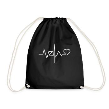 Venezuela Heartbeat Pulse - Drawstring Bag - black - Front