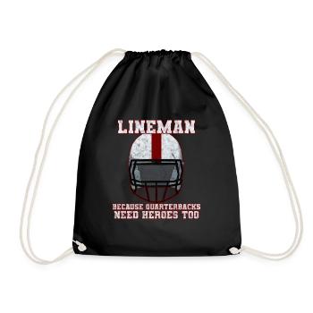 Les quarterbacks de football ont aussi besoin de héros - Sac de sport léger - noir - Devant