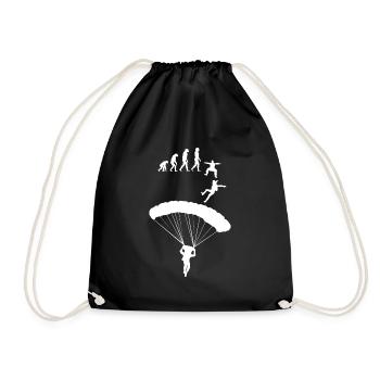 Skydiving Evolution Skydiver - Drawstring Bag - black - Front