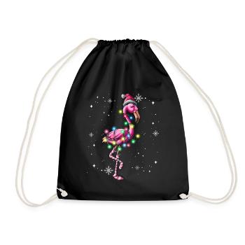 Flammes roses mignonnes de sapin de Noël enveloppées - Sac de sport léger - noir - Devant