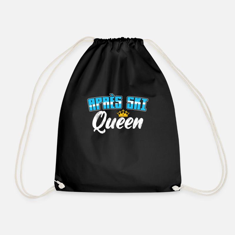 Après ski queen - Drawstring Bag - black