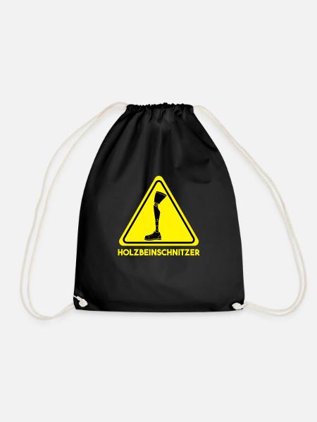 Holzbeinschnitzer Orthopädietechniker Beinprothese - Turnbeutel - Schwarz