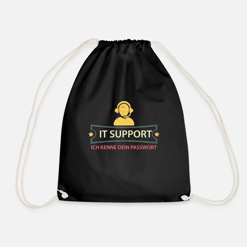 Ich Kenne Dein Passwort - Tech Support - Turnbeutel - Schwarz
