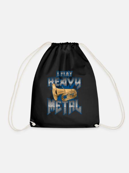I play heavy metal Tuba Tubaspieler - Turnbeutel - Schwarz