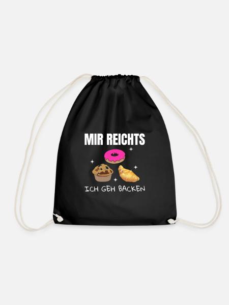 Mir reichts ich geh backen - Turnbeutel - Schwarz