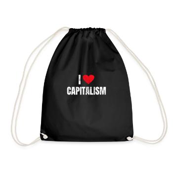 J'aime le capitalisme Le capitalisme - Sac de sport léger - noir - Devant