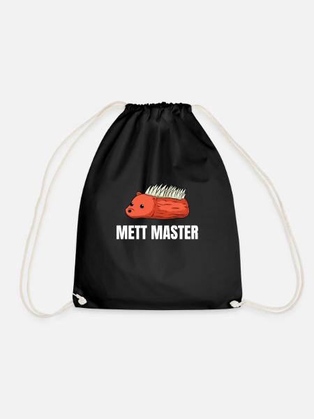 Mett Master Mettbrötchen Mettigel - Turnbeutel - Schwarz