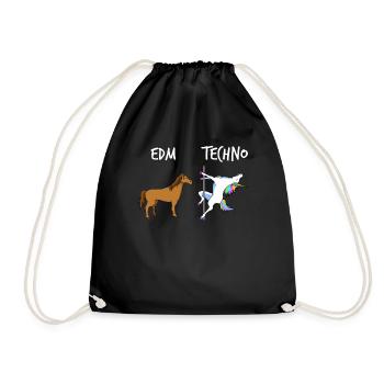Poteaux de danse cheval et licorne - Sac de sport léger - noir - Devant