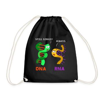 Rna strand and a dna strand - biology - Drawstring Bag - black - Front