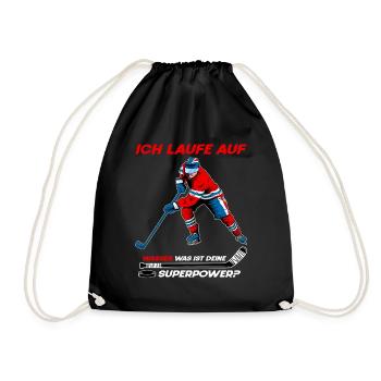 Fantastischen Eishockey Spieler - Eishockey - Turnbeutel - Schwarz - Vorne