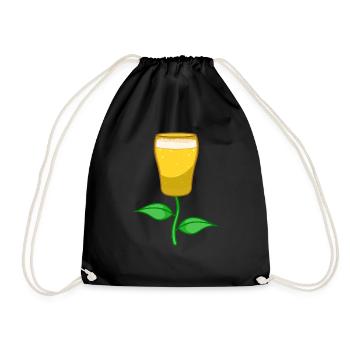 Beer tulip - craft beer - Drawstring Bag - black - Front