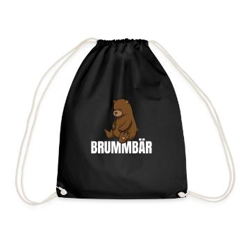 Brummbär Bären Bär - Turnbeutel - Schwarz - Vorne