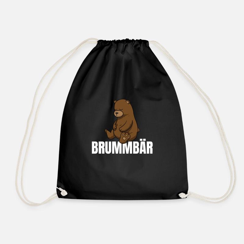 Brummbär Bären Bär - Turnbeutel - Schwarz