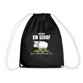 Nur noch ein Schaf Ich verspreche es Schäfer Hirte - Turnbeutel - Schwarz - Vorne