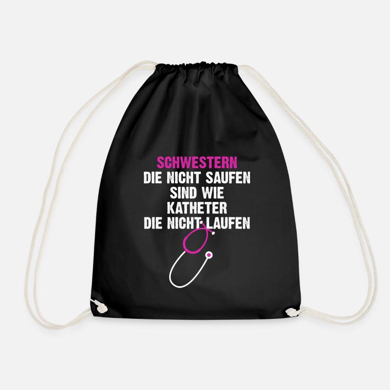 Krankenschwester Pflegepersonal - Turnbeutel - Schwarz