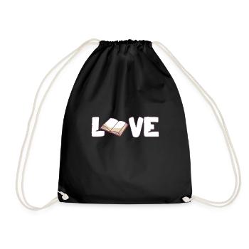 Livre, livres, amour des livres - Sac de sport léger - noir - Devant