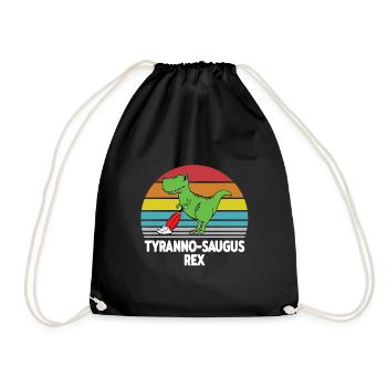Tyranno Saugus Rex retro - Turnbeutel - Schwarz - Vorne