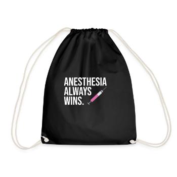 Lustige CRNA Zitat Anästhesie Krankenschwester - Turnbeutel - Schwarz - Vorne