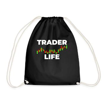 Day Trading Trader Exchange - Drawstring Bag - black - Front