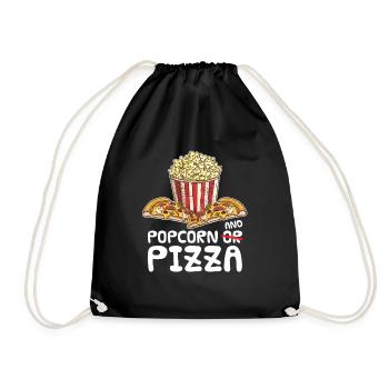 Popcorn - Turnbeutel - Schwarz - Vorne