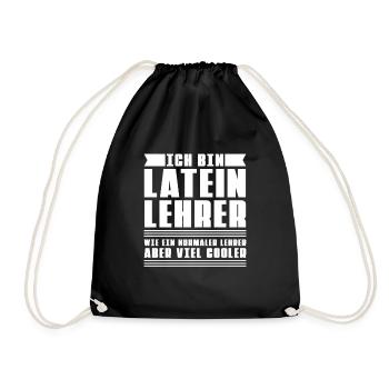 Latein Lehrer - Turnbeutel - Schwarz - Vorne