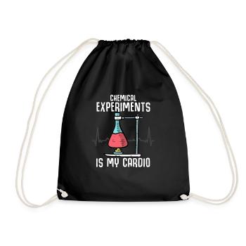 Chemistry Chemist Chemical laboratory assistant Chemical technician - Drawstring Bag - black - Front