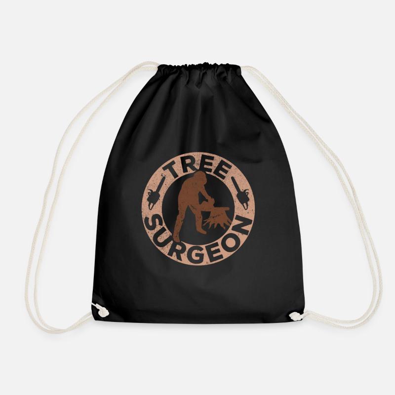 Tree Climbing Arborist Arborist Tree Climber - Drawstring Bag - black