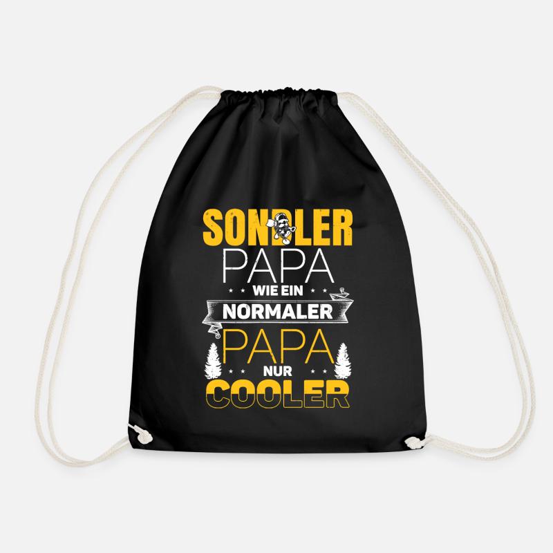 Sondler Papa Sondeln Probegänger - Drawstring Bag - black