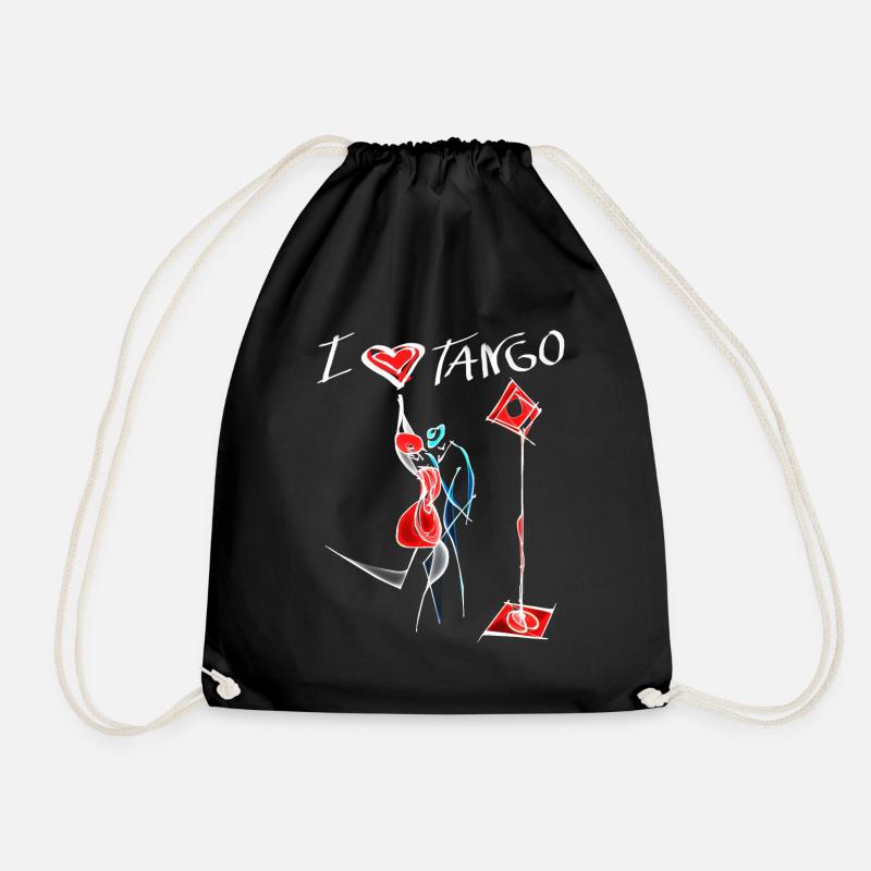 Tango, Milonga, ich liebe Tango, ich liebe ihn - Turnbeutel - Schwarz