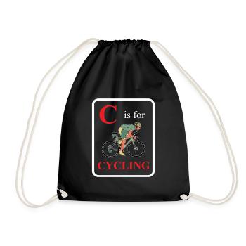 Road Bike Bicycle Road Cyclist Cycling Cyclist - Drawstring Bag - black - Front
