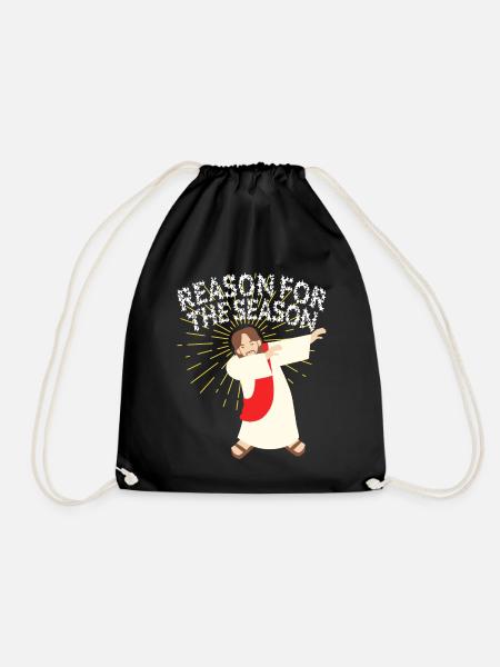 JESUS REASON SEASON WEIHNACHTS GESCHENKE NIKOLAUS - Turnbeutel - Schwarz