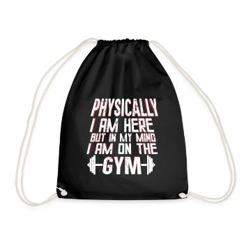 Fitness Training Gym Workout Weights - Drawstring Bag - black - Front