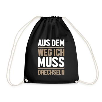 Drechseln Tischler Drechslerei Schreiner Drechsler - Turnbeutel - Schwarz - Vorne