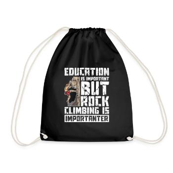Climbing Mountaineering Climbers - Drawstring Bag - black - Front