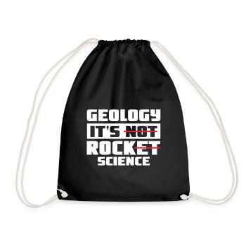 Geology Geologist Fossils - Rock Science - Drawstring Bag - black - Front